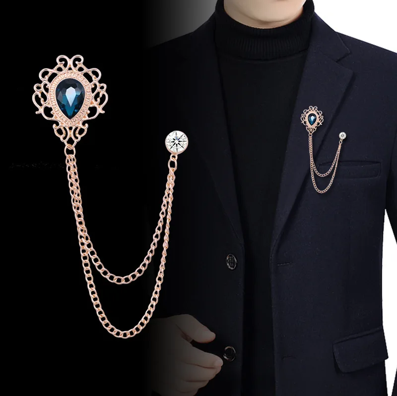 Men'S Accessories Fashion - جديد خمر شرابة سلسلة حجر الراين