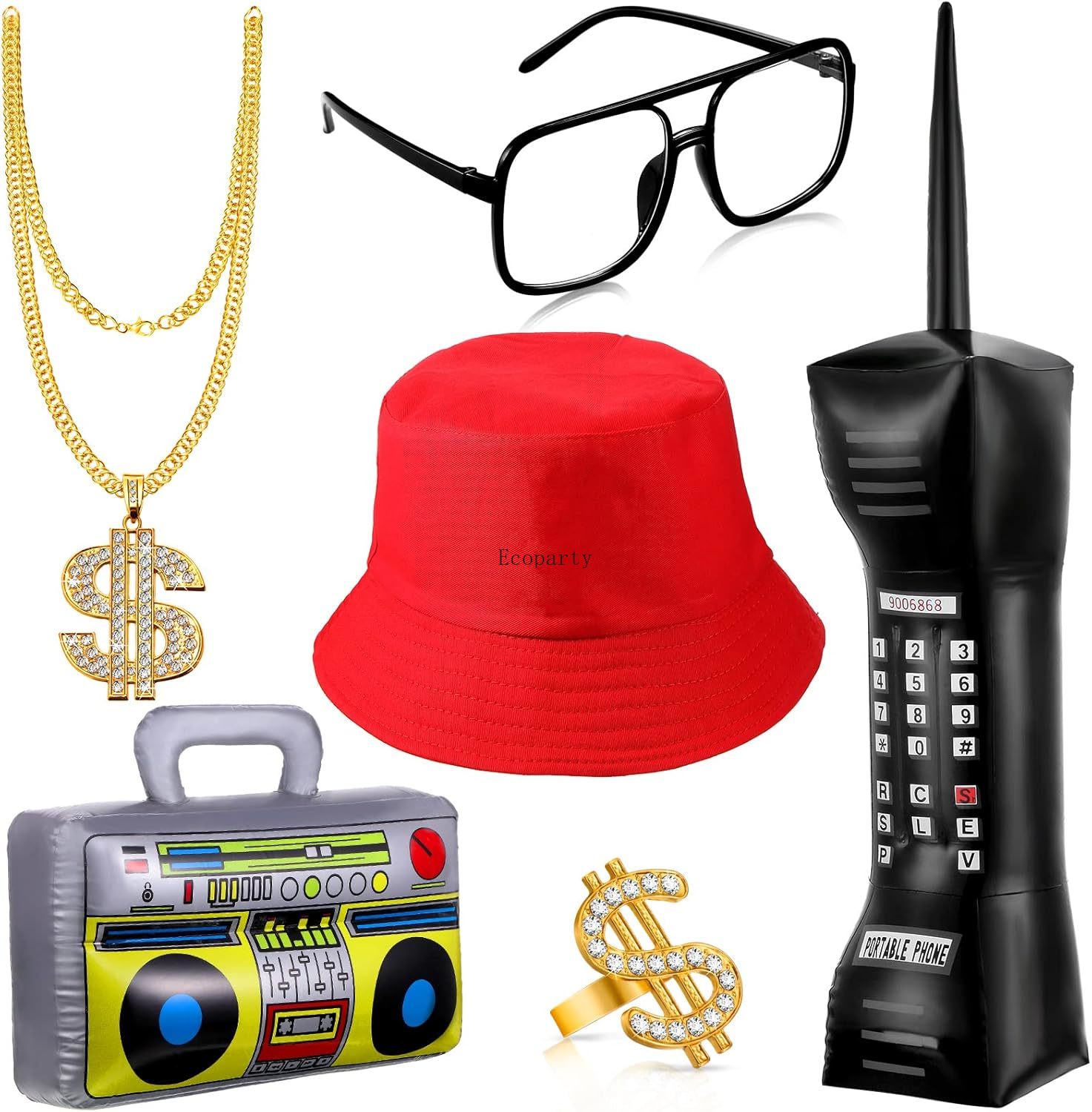 Men'S Accessories In The 90S - هالوين 6 قطعة 80s 90s الهيب
