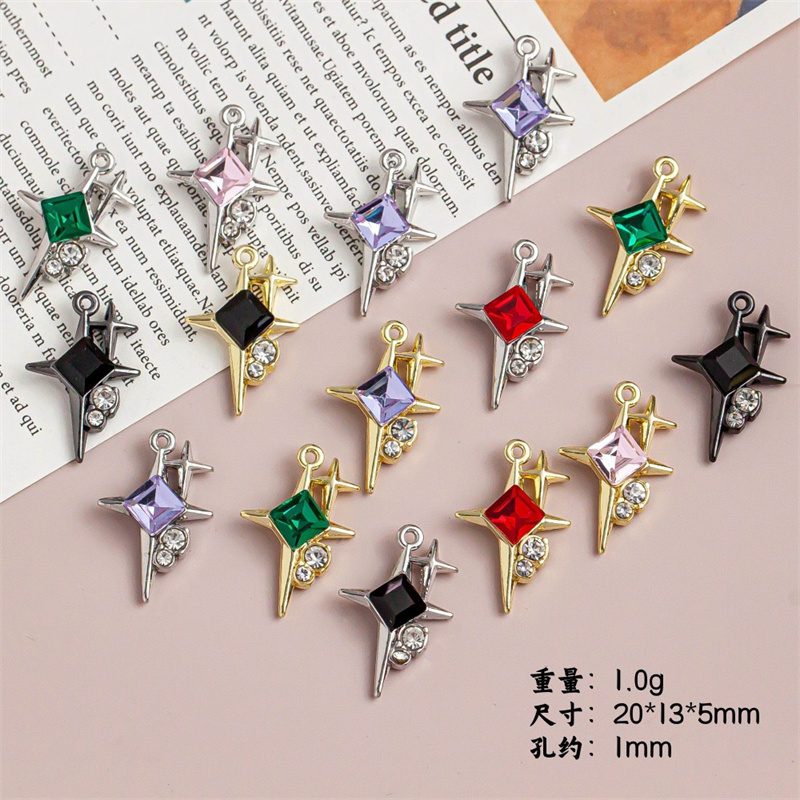 Men Accessories Locket - الجملة 50pcs/lot الكرتون نجوم شكل سبيكة