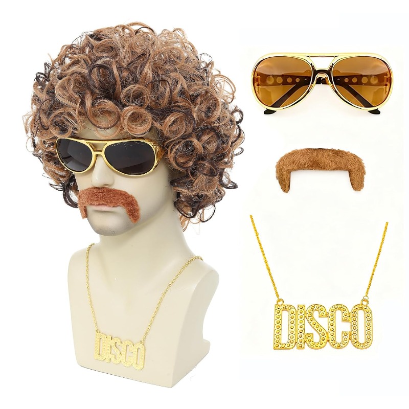 Men'S Accessories In The 80S - مجموعة شعر مستعار للديسكو من طراز