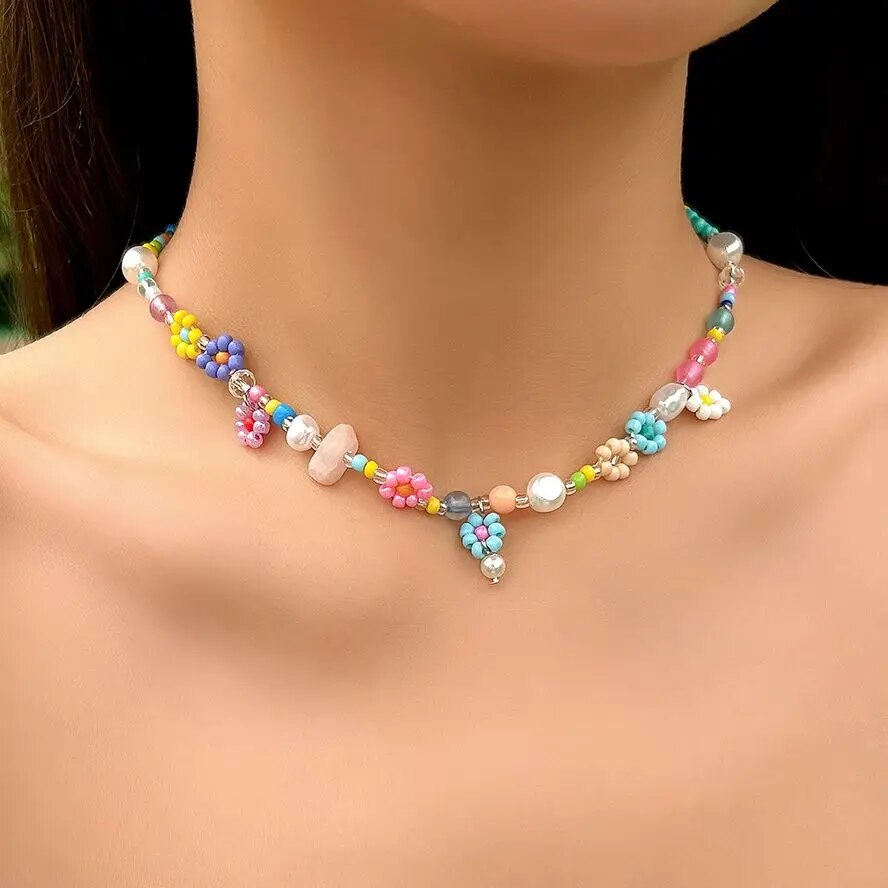 Men Accessories Aesthetic - بوهو تقليد اللؤلؤ المختنق قلادة للرجال