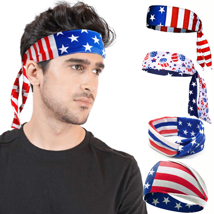 Men'S Yoga Accessories - عصابة رأس بتصميم علم الولايات المتحدة