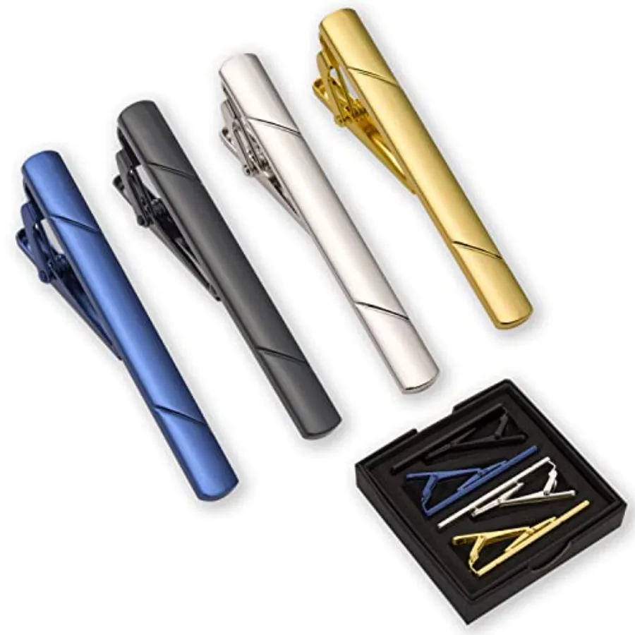 Men Accessories Gift - 4 قطع مشابك ربطة عنق للرجال