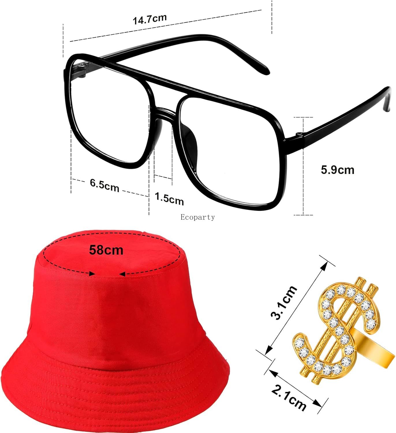 هالوين 6 قطعة 80s 90s الهيب هو - مراجعة Men'S Accessories In The 90S وسعره
