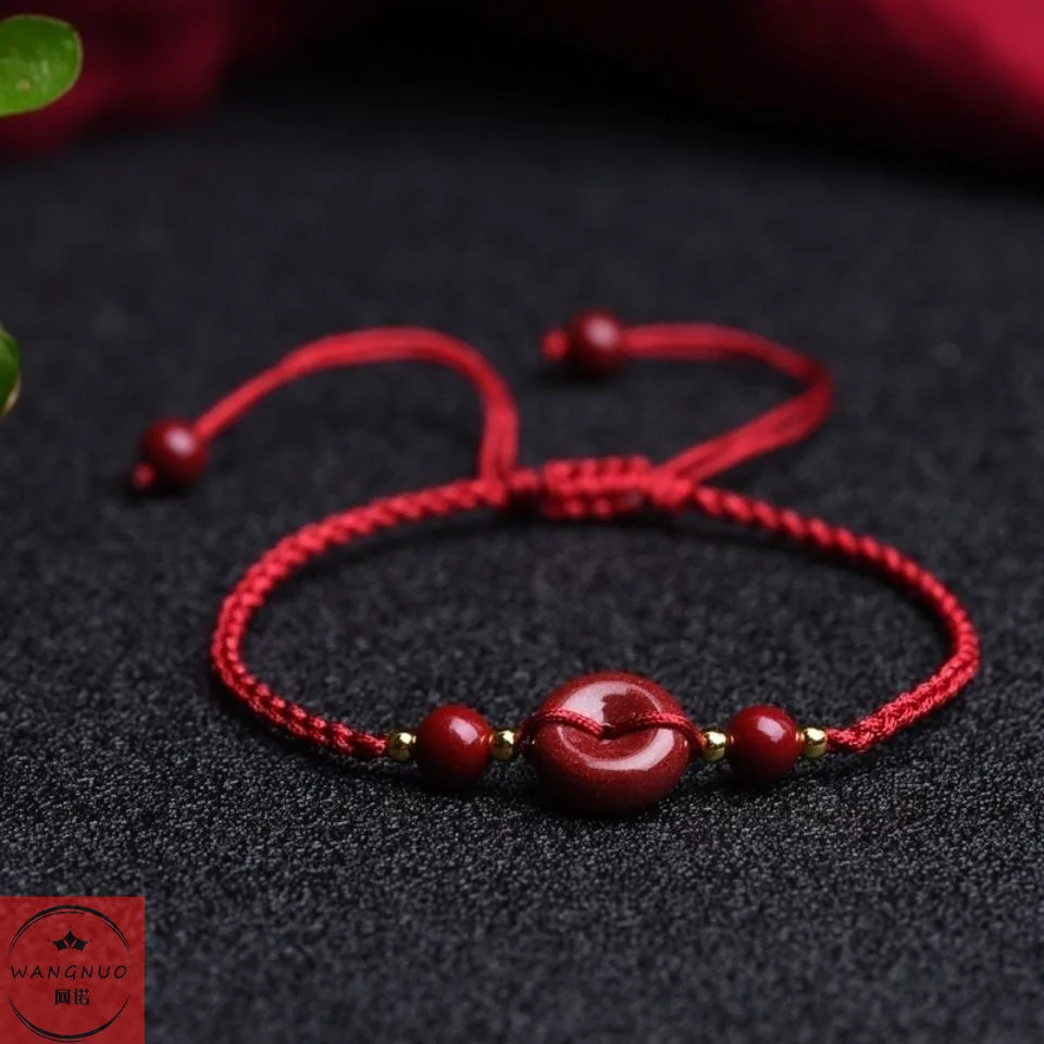 تخصيص الطبيعية الأحمر سينابار  - مراجعة Bracelet Beaded Men وسعره