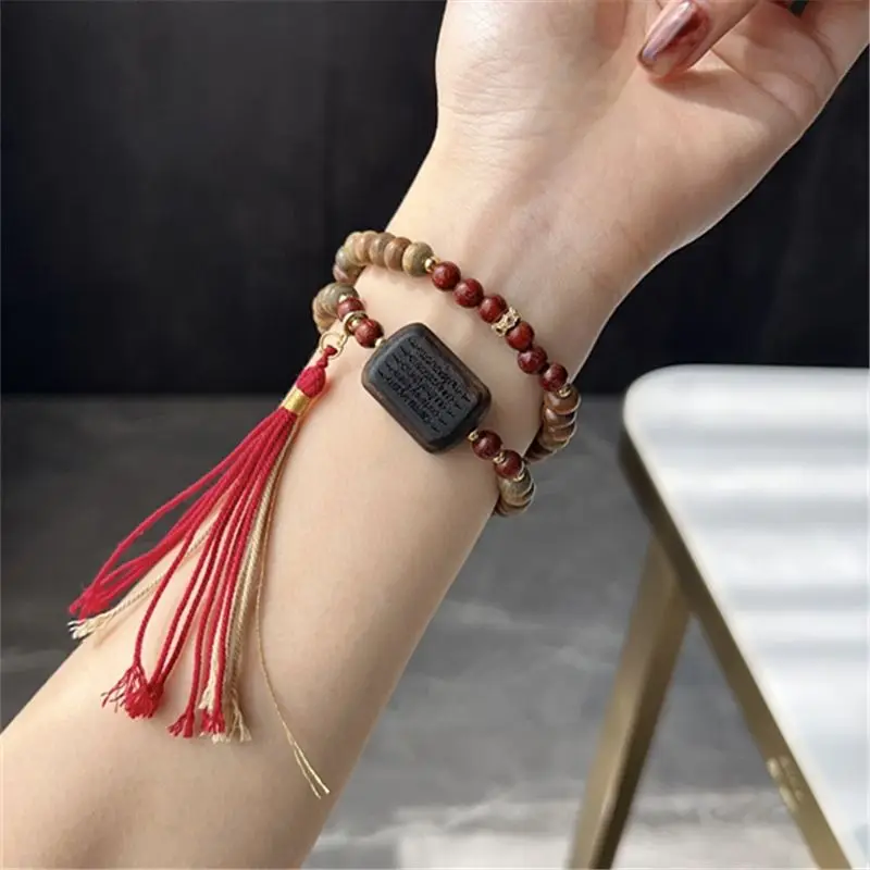 سوار خرز من خشب الصندل الأخضر  - مراجعة Bracelet Beaded Men وسعره