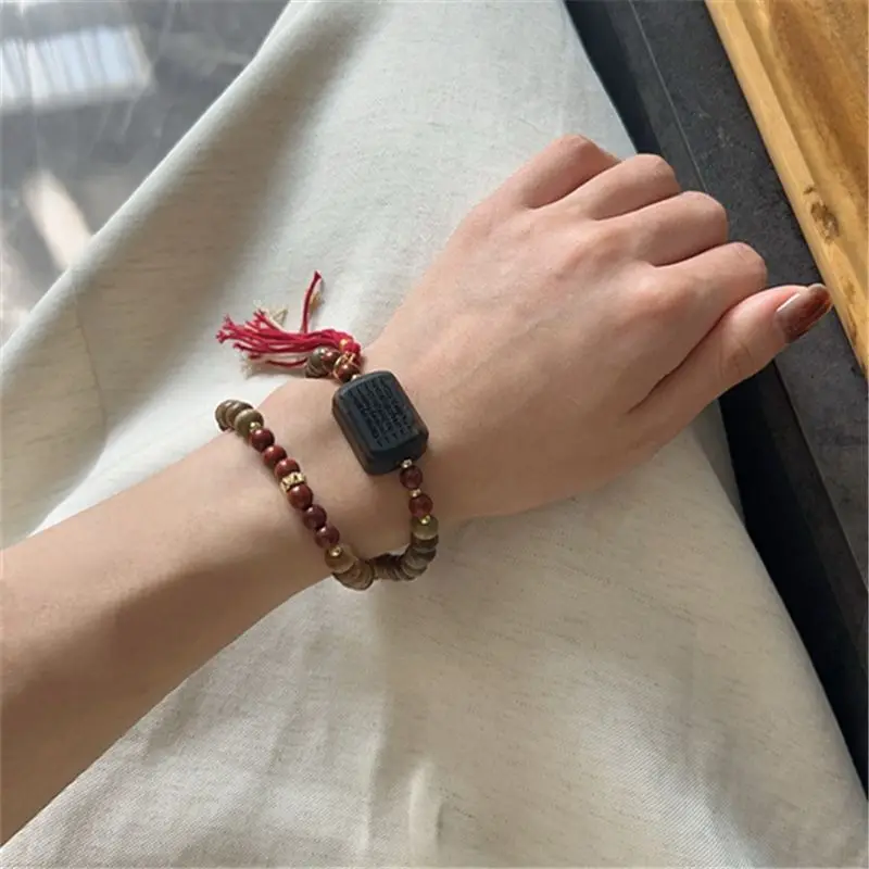 سوار خرز من خشب الصندل الأخضر  - مراجعة Bracelet Beaded Men وسعره