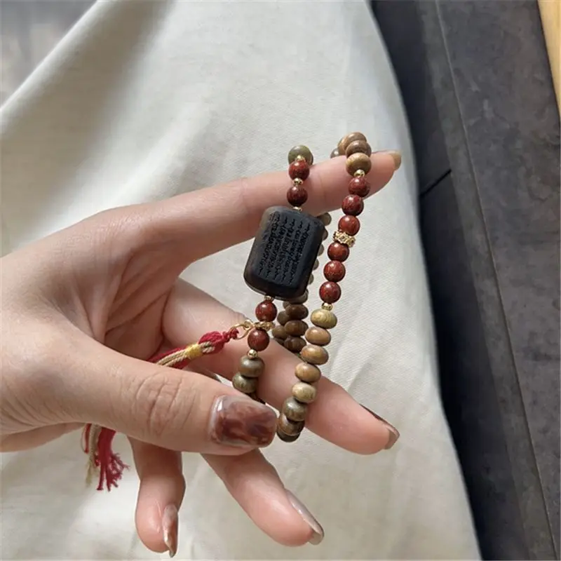 سوار خرز من خشب الصندل الأخضر  - مراجعة Bracelet Beaded Men وسعره