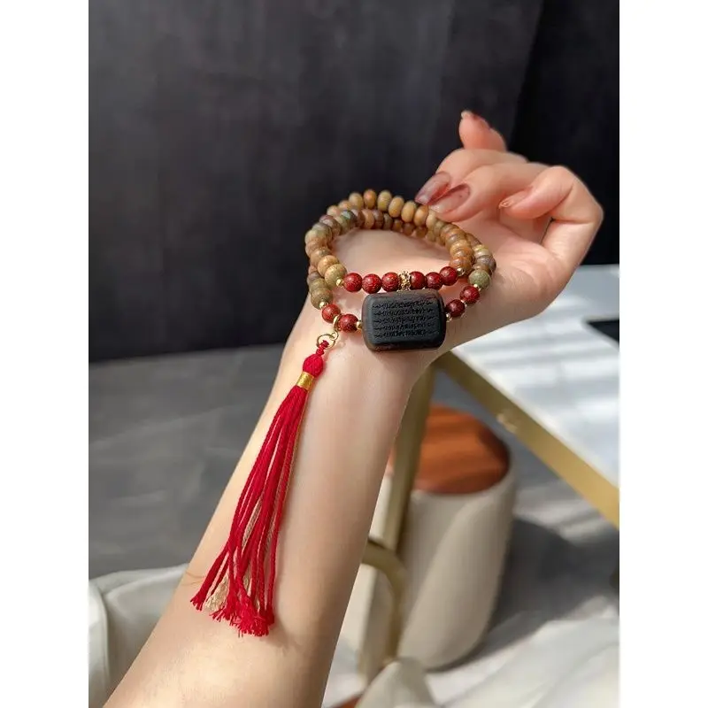 سوار خرز من خشب الصندل الأخضر  - مراجعة Bracelet Beaded Men وسعره