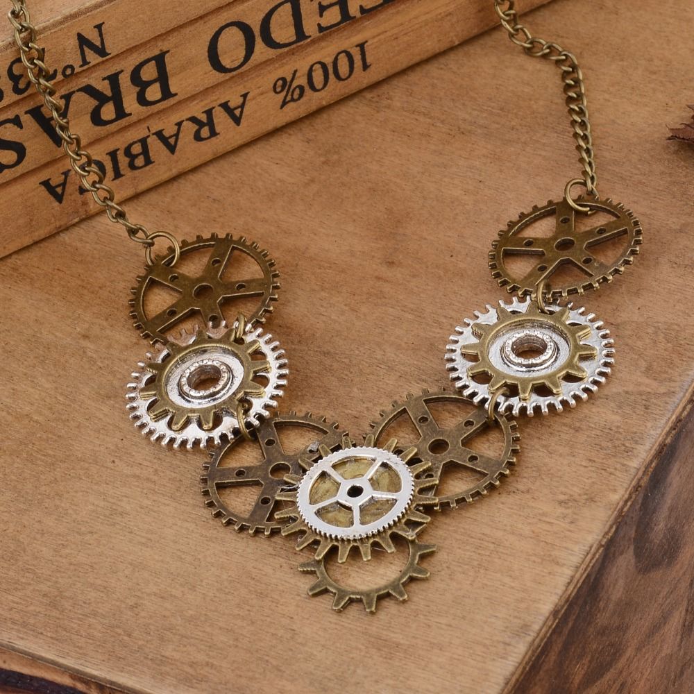 قلادة تروس ستيمبانك من سبائك ا - مراجعة Men Accessories Aesthetic وسعره
