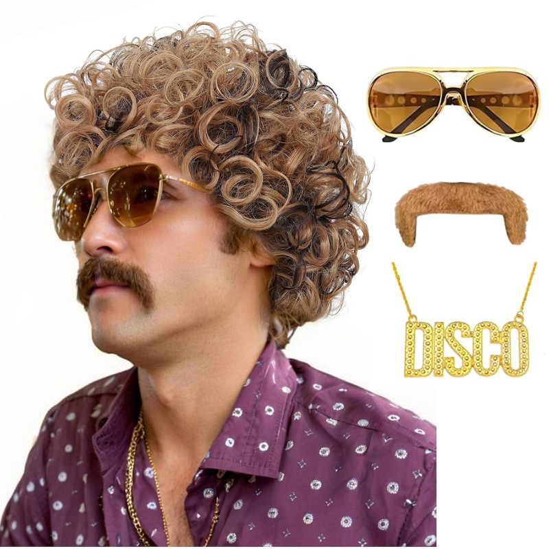 مجموعة شعر مستعار للديسكو من ط - مراجعة Men'S Accessories In The 80S وسعره