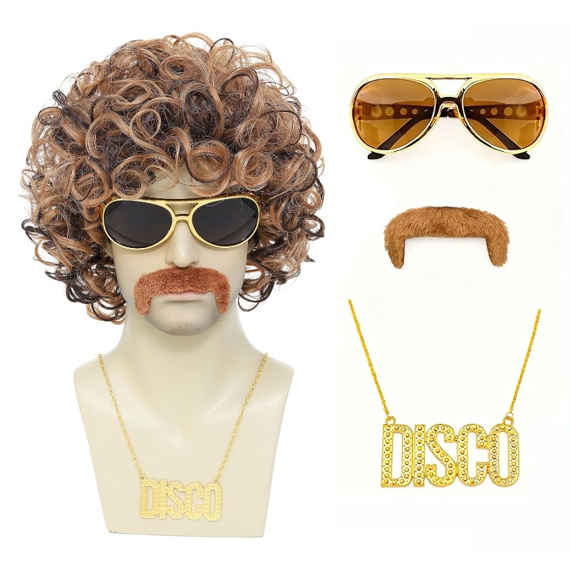 مجموعة شعر مستعار للديسكو من ط - مراجعة Men'S Accessories In The 80S وسعره