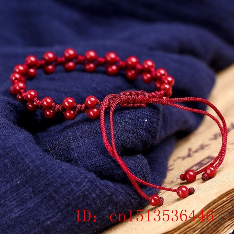 سوار سينابار أحمر طبيعي للرجال - مراجعة Bracelet Beaded Men وسعره