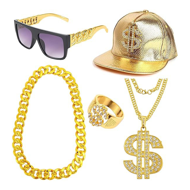 مجموعة إكسسوارات زي الهيب هوب  - مراجعة Men'S Accessories In The 90S وسعره