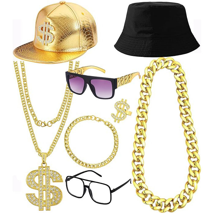 مجموعة إكسسوارات زي الهيب هوب  - مراجعة Men'S Accessories In The 90S وسعره