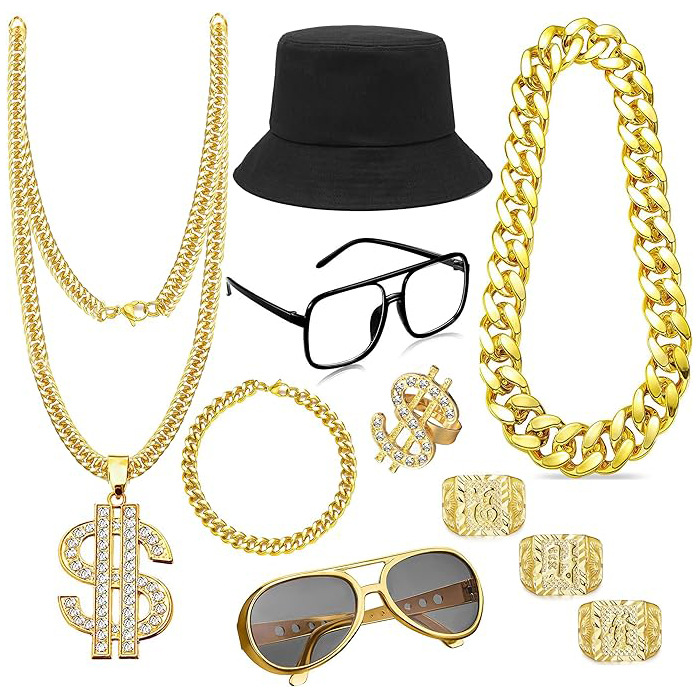 مجموعة إكسسوارات زي الهيب هوب  - مراجعة Men'S Accessories In The 90S وسعره