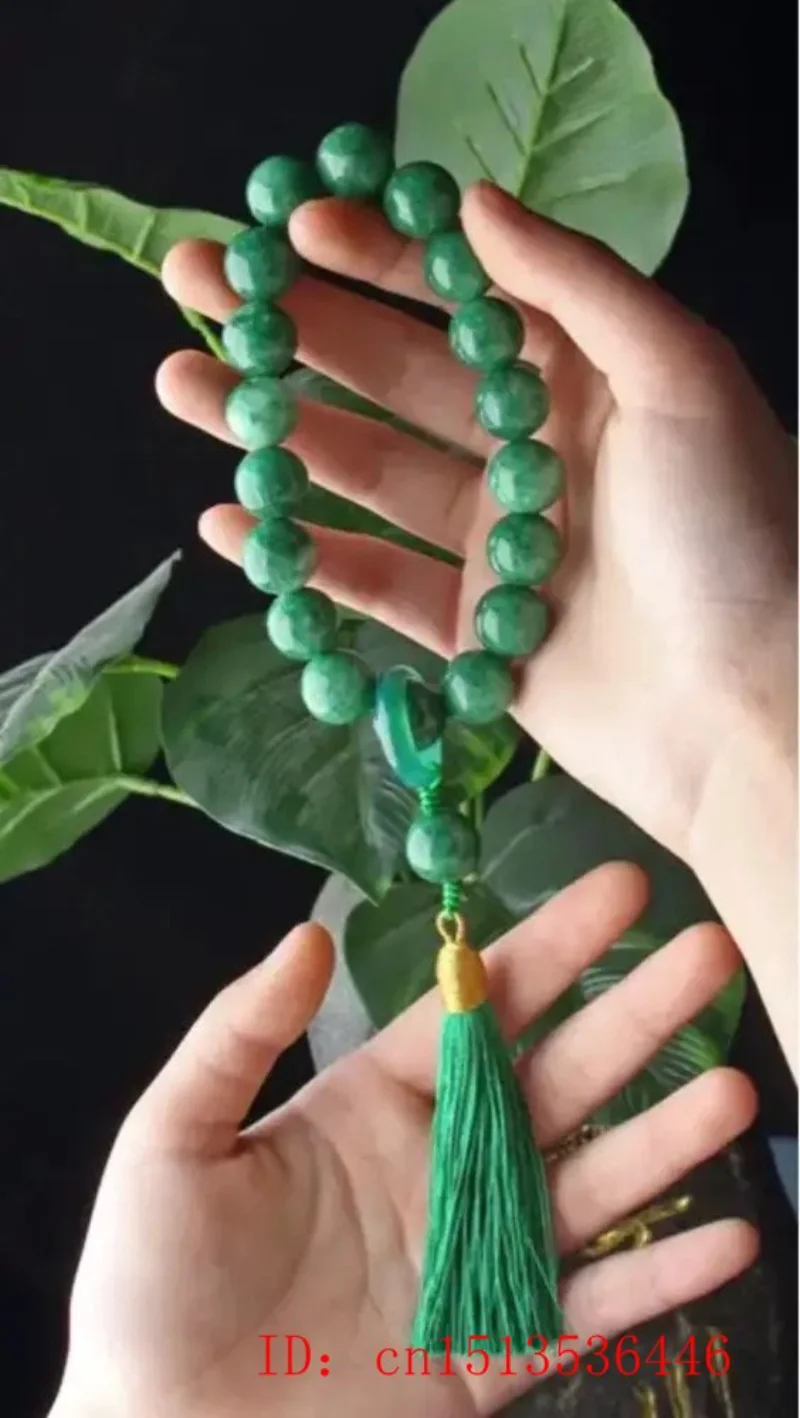 الأخضر اليشم حجر 12 مللي متر ا - مراجعة Bracelet Beaded Men وسعره